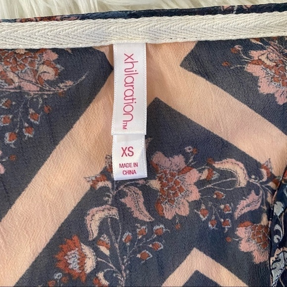 Xhilaration Boho/Floral Pattern Sheer Cover Up | Brown | XS - Picture 3 of 5